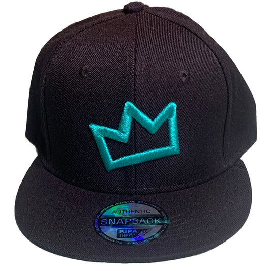 DAF 3D Crown Aqua on Black Snapback