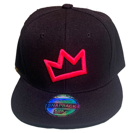 DAF 3D Crown Hot Pink on Black Snapback